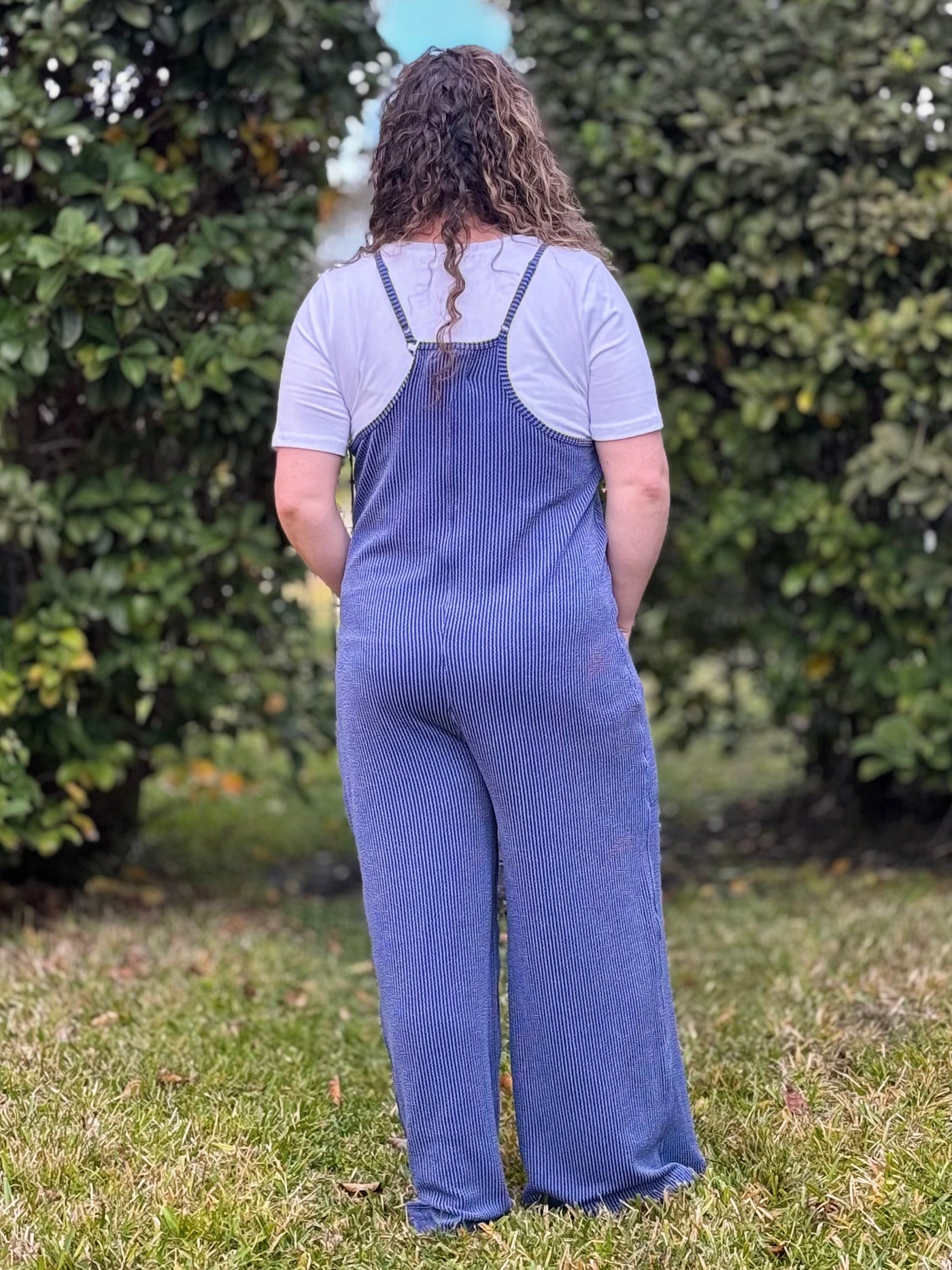 Jump Around Jumpsuit By Simply Southern - Navy