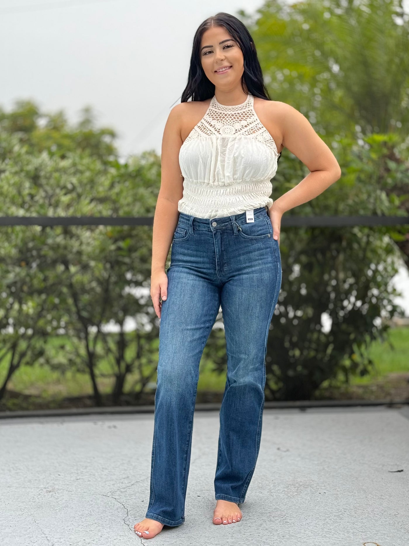 Control Your Destiny Tummy Control Straight Jeans By Judy Blue