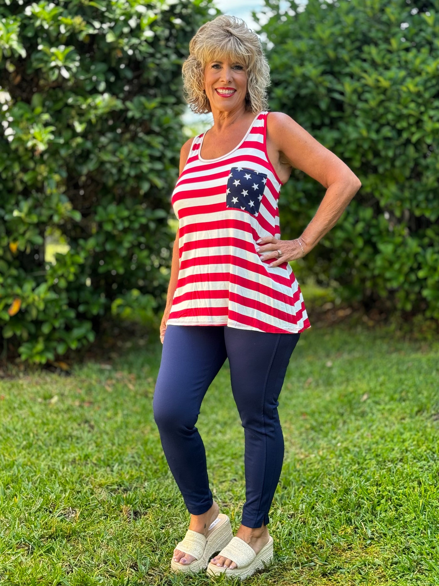 Red, White, And Bows Tank