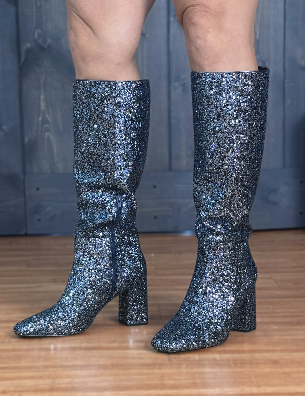 Yolo Boots By Corkys in Sapphire Blue Glitter