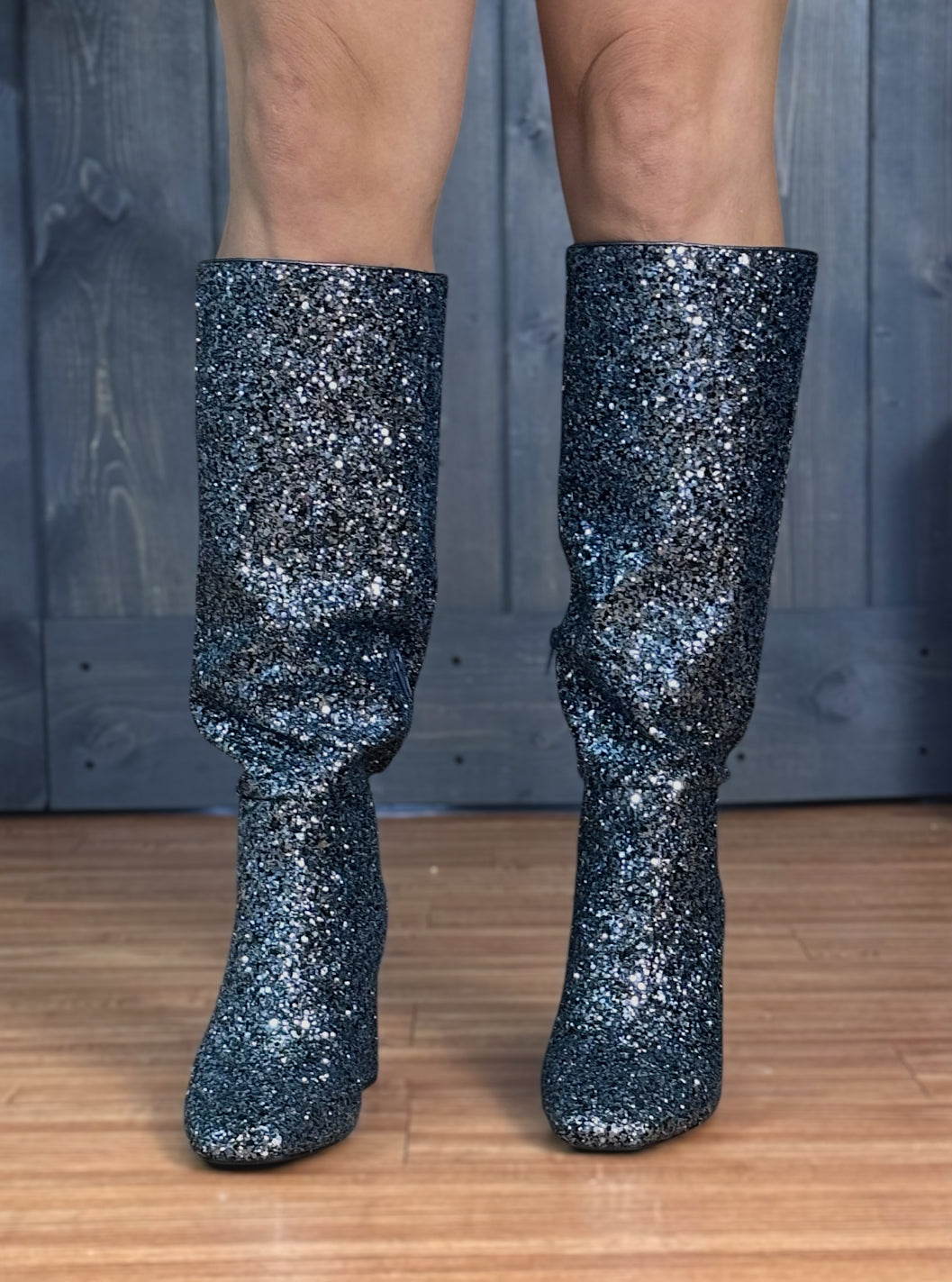 Yolo Boots By Corkys in Sapphire Blue Glitter