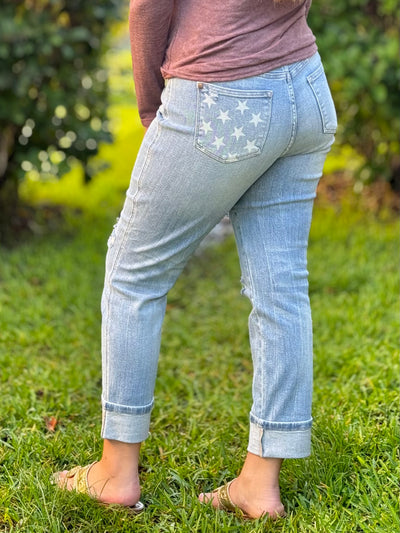 Starlight Diner Boyfriend Jeans By Judy Blue