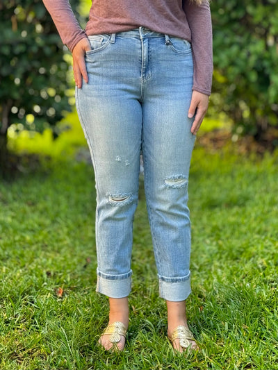 Starlight Diner Boyfriend Jeans By Judy Blue