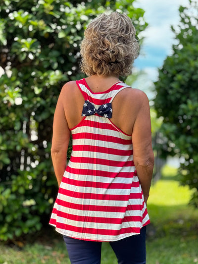 Red, White, And Bows Tank