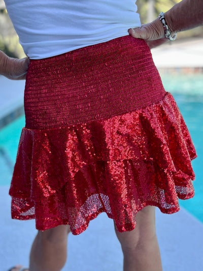 Sparkle Through The Holidays Skirt By Simply Southern