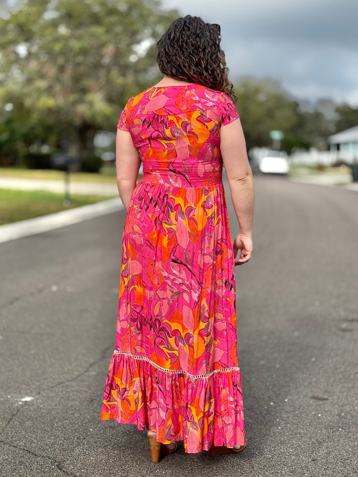 Aliya Button Front Maxi Dress