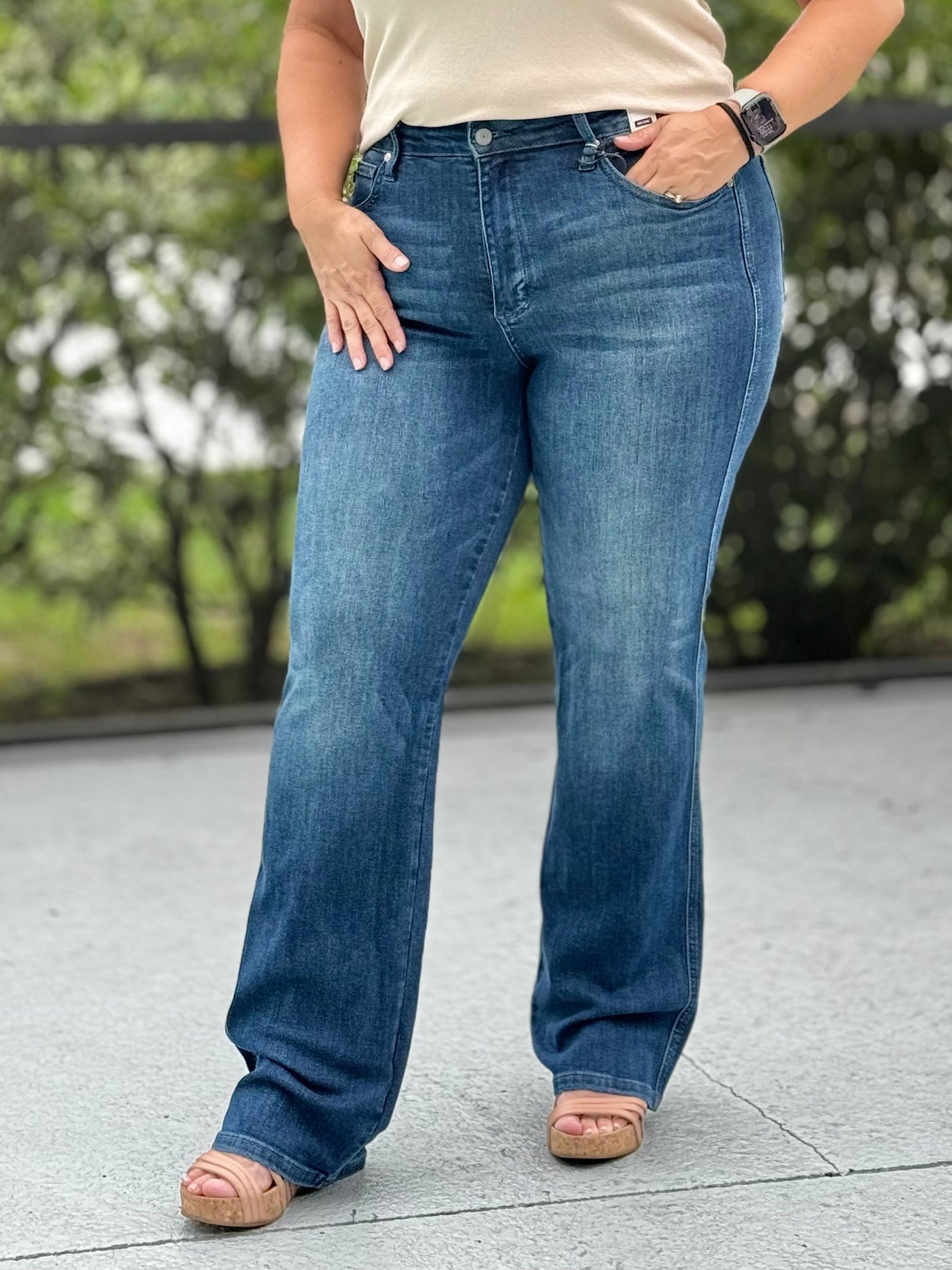 Control Your Destiny Tummy Control Straight Jeans By Judy Blue