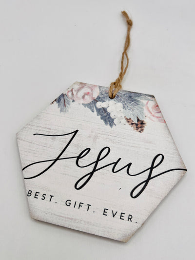 Winter Holiday Decor By Sincere Surroundings - Ornament - Jesus Best Gift