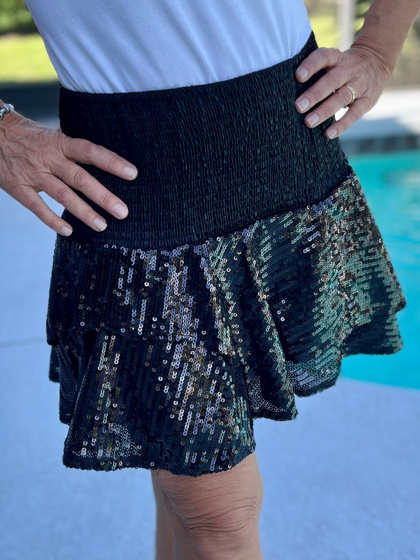 Sparkle Through The Holidays Skirt By Simply Southern