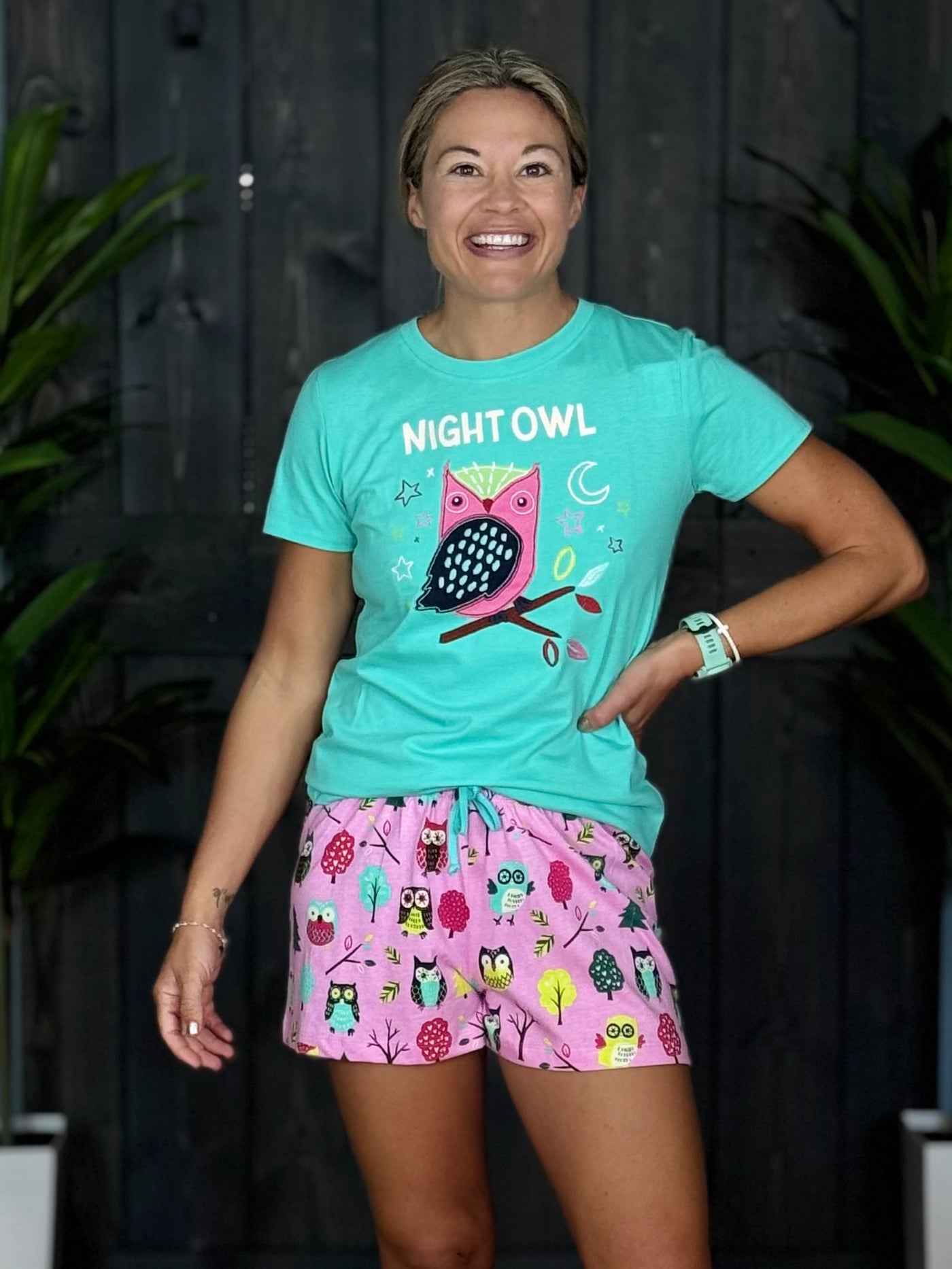 Women's Pajamas By Little Blue House - Night Owl Tee