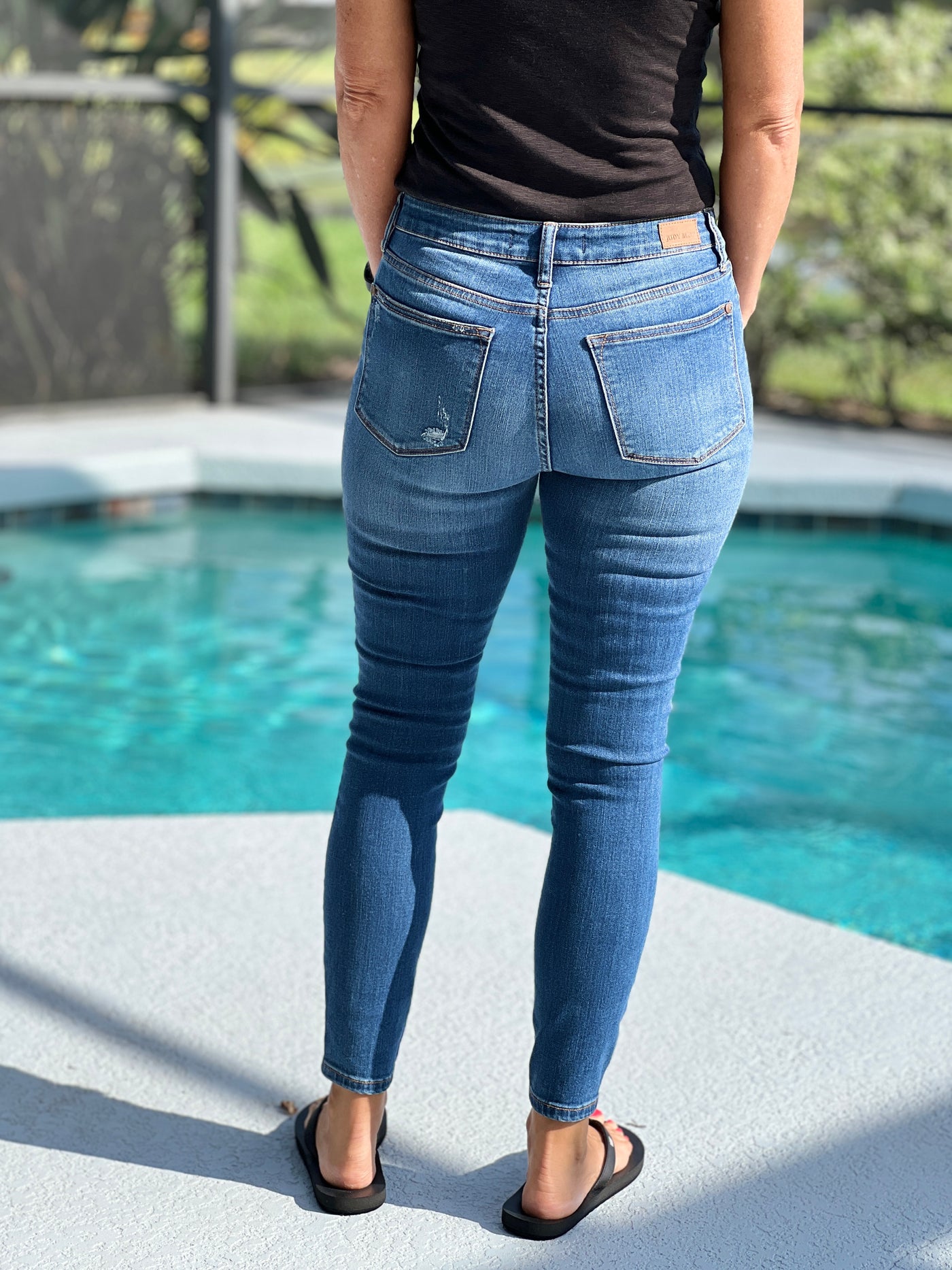 Take Me To Buffalo Patch Jeans by Judy Blue