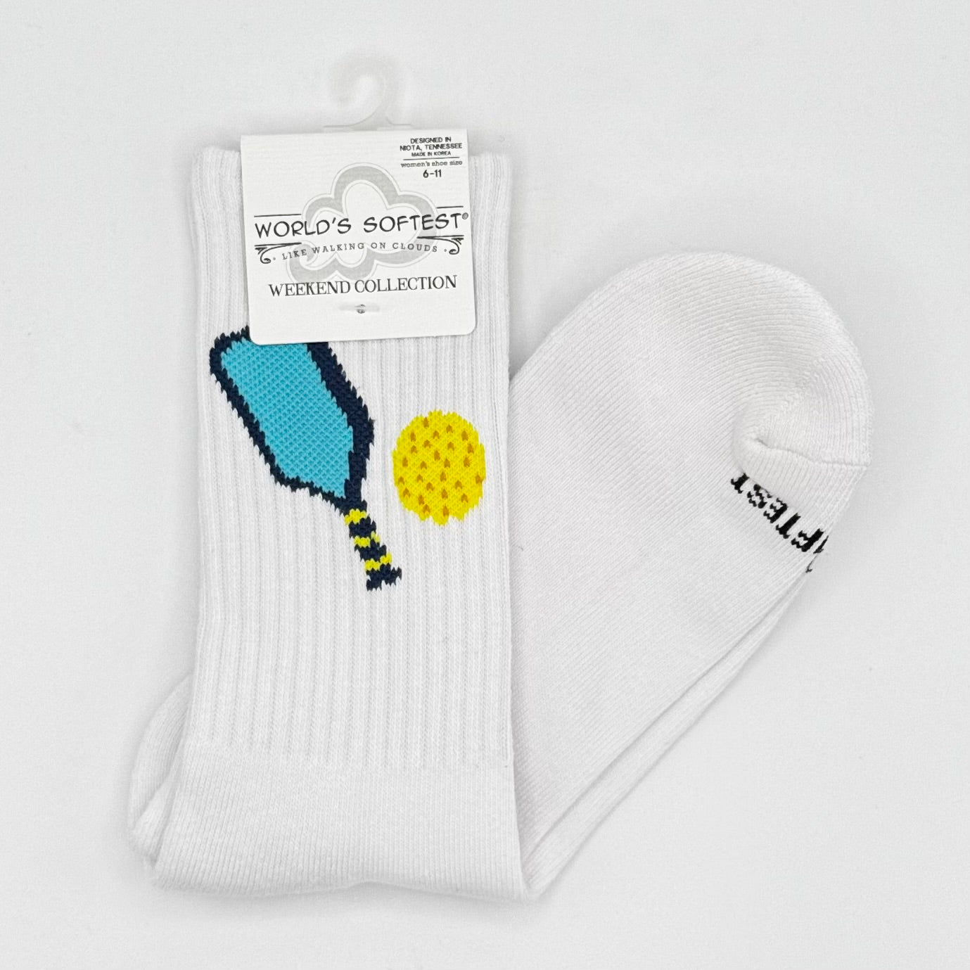 World's Softest Sock Weekend Collection - Pickle Ball - Crew