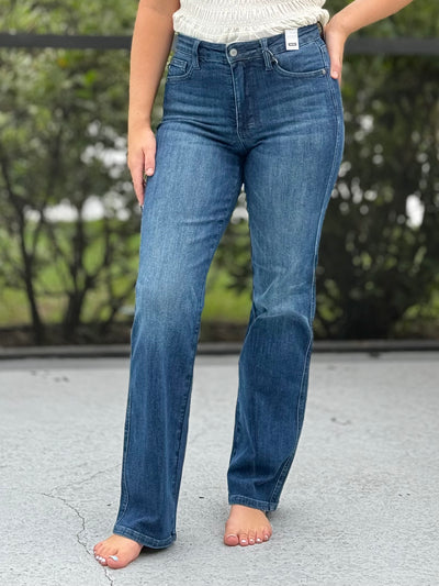 Control Your Destiny Tummy Control Straight Jeans By Judy Blue