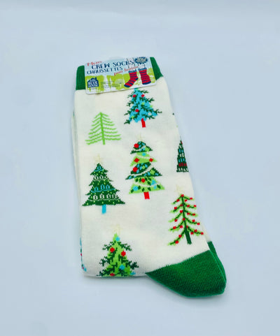 Holiday Crew Socks - Men's - Christmas Trees