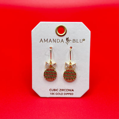 Holiday Jewelry Collection - Earrings/Red and Green Ornaments