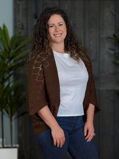 Willow Convertible Shrug - Coffee