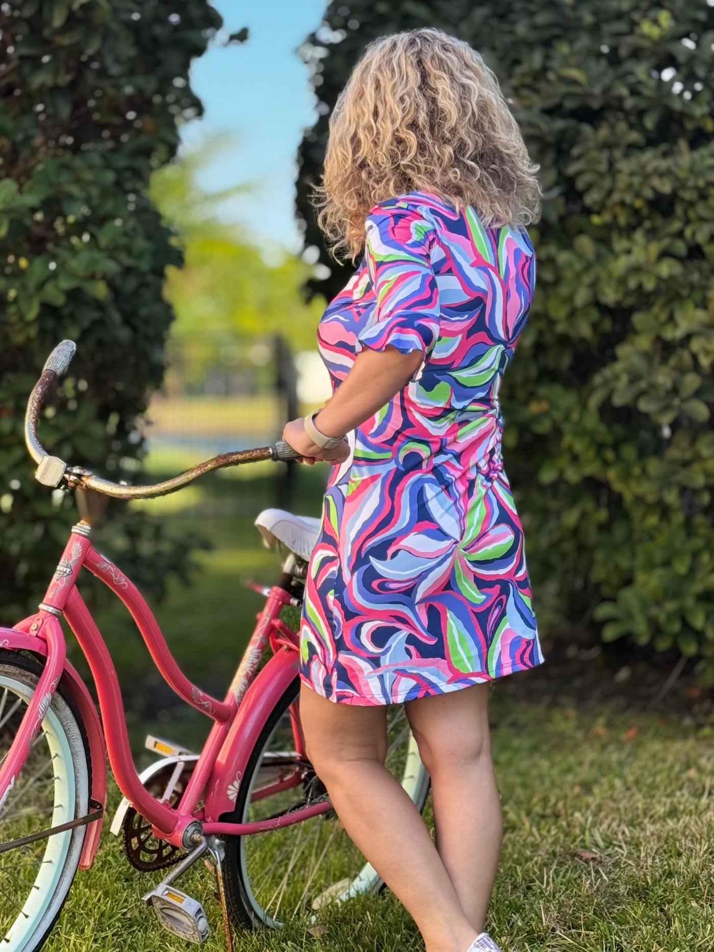 Marin Flounce Polo Dress By Ana Clare - Flamboyance