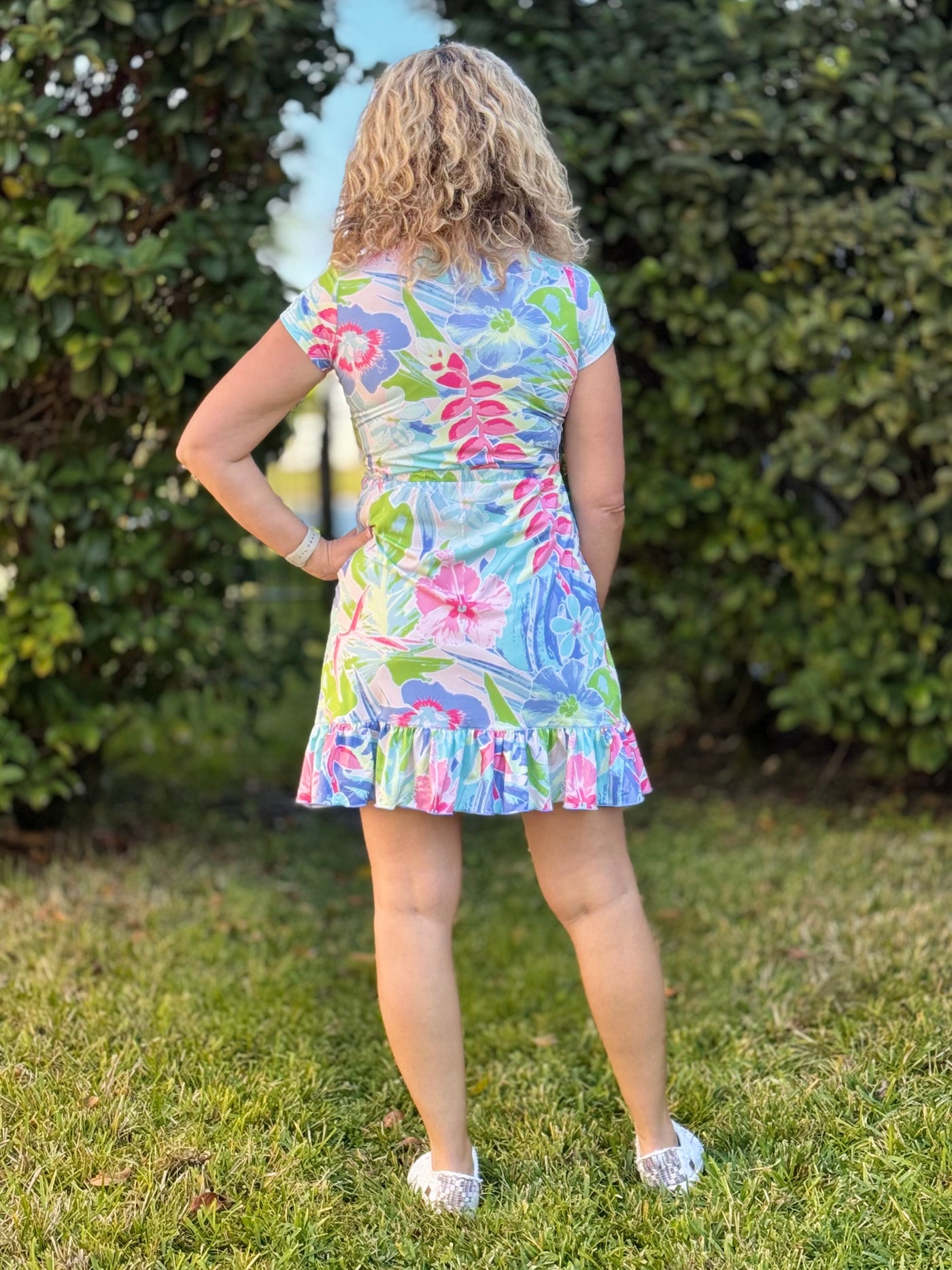 Lola Faux Wrap Dress By Ana Clare - Caprese