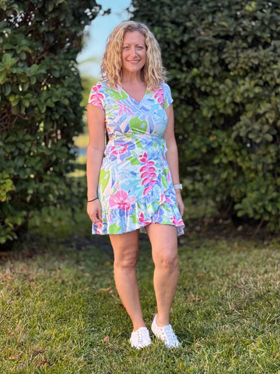 Lola Faux Wrap Dress By Ana Clare - Caprese