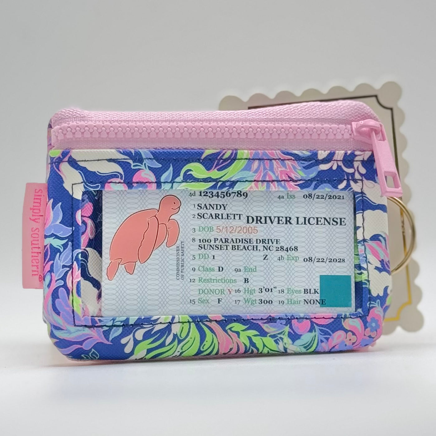 Purses & Wallets By Simply Southern - Key Ring ID Wallet - Watercolor Flower