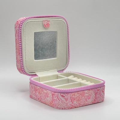 On The Go Girl Gear By Simply Southern - Jewelry Case / Pink Paisley