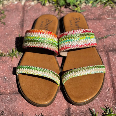 The Curtis Two Sandal By Blowfish In Multi Rafia