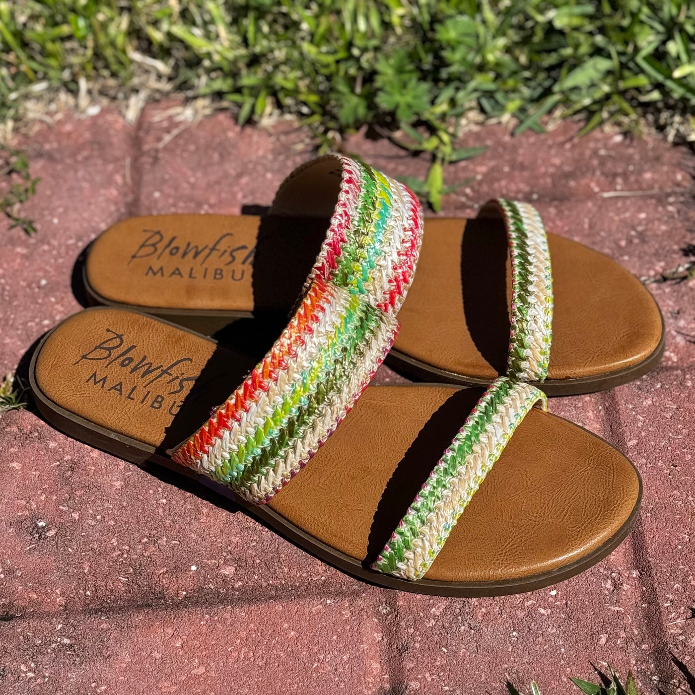 The Curtis Two Sandal By Blowfish In Multi Rafia