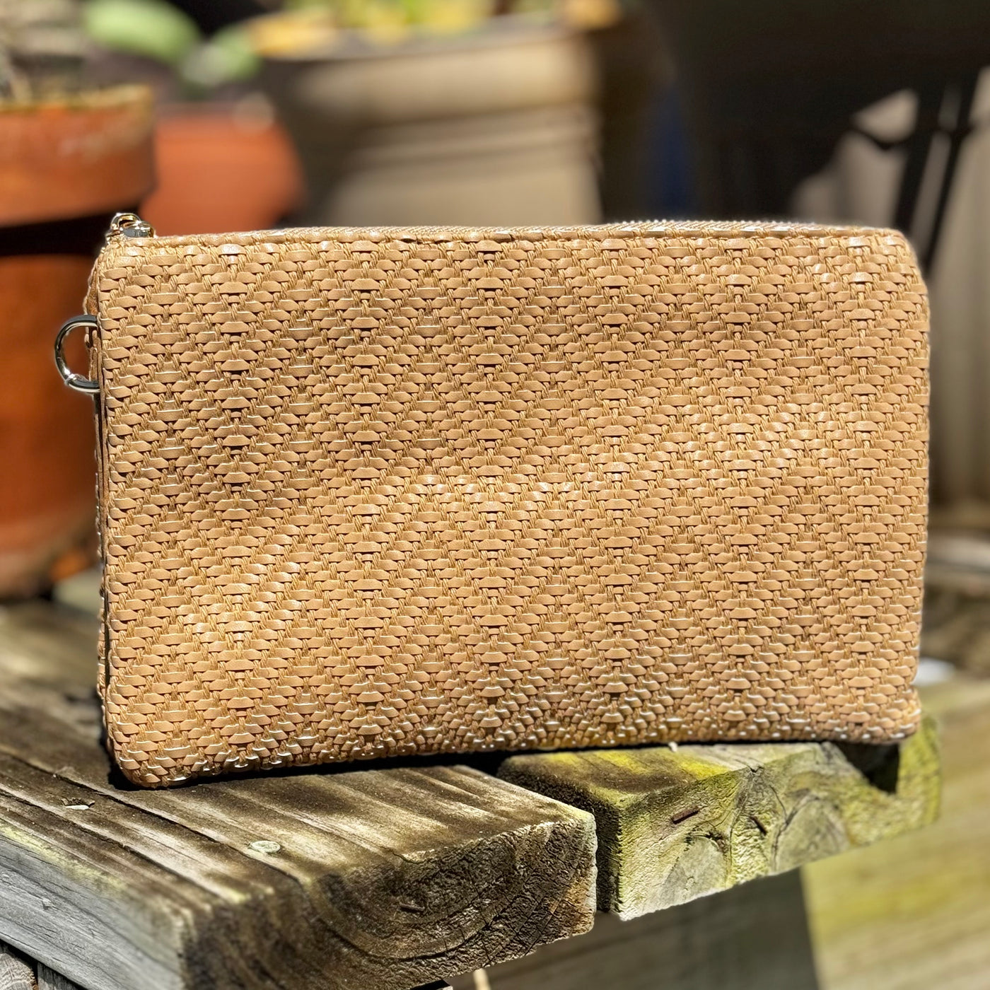 The Izzy Bag - Woven Camel