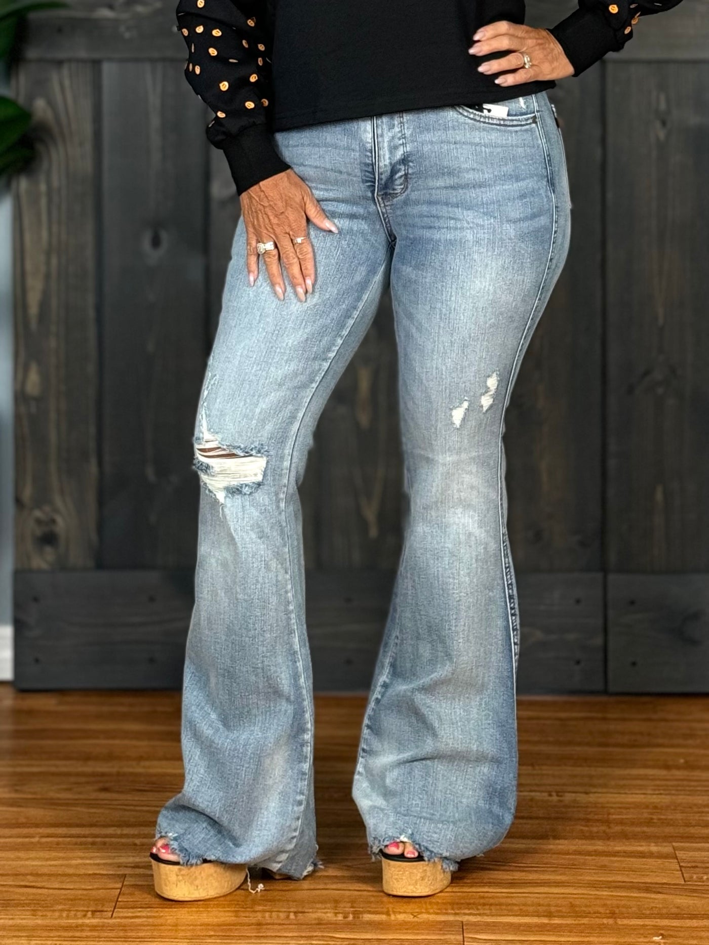 Spice It Up Flare Jeans By Judy Blue