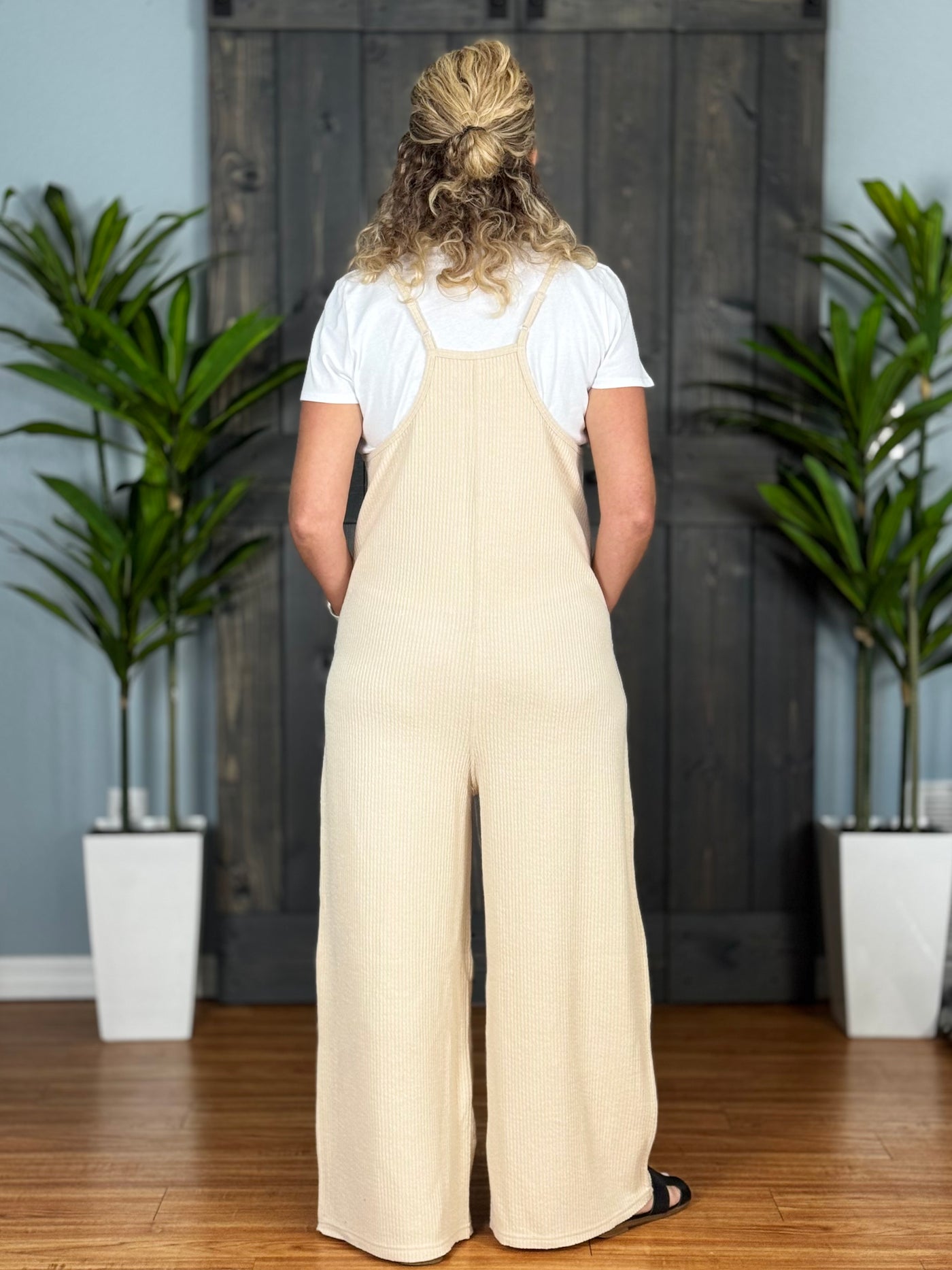 Jump Around Jumpsuits By Simply Southern - Cream