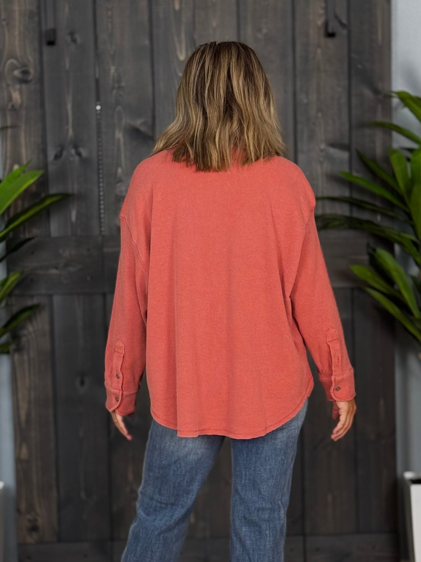 Short Stack Shacket By Simply Southern - Rust