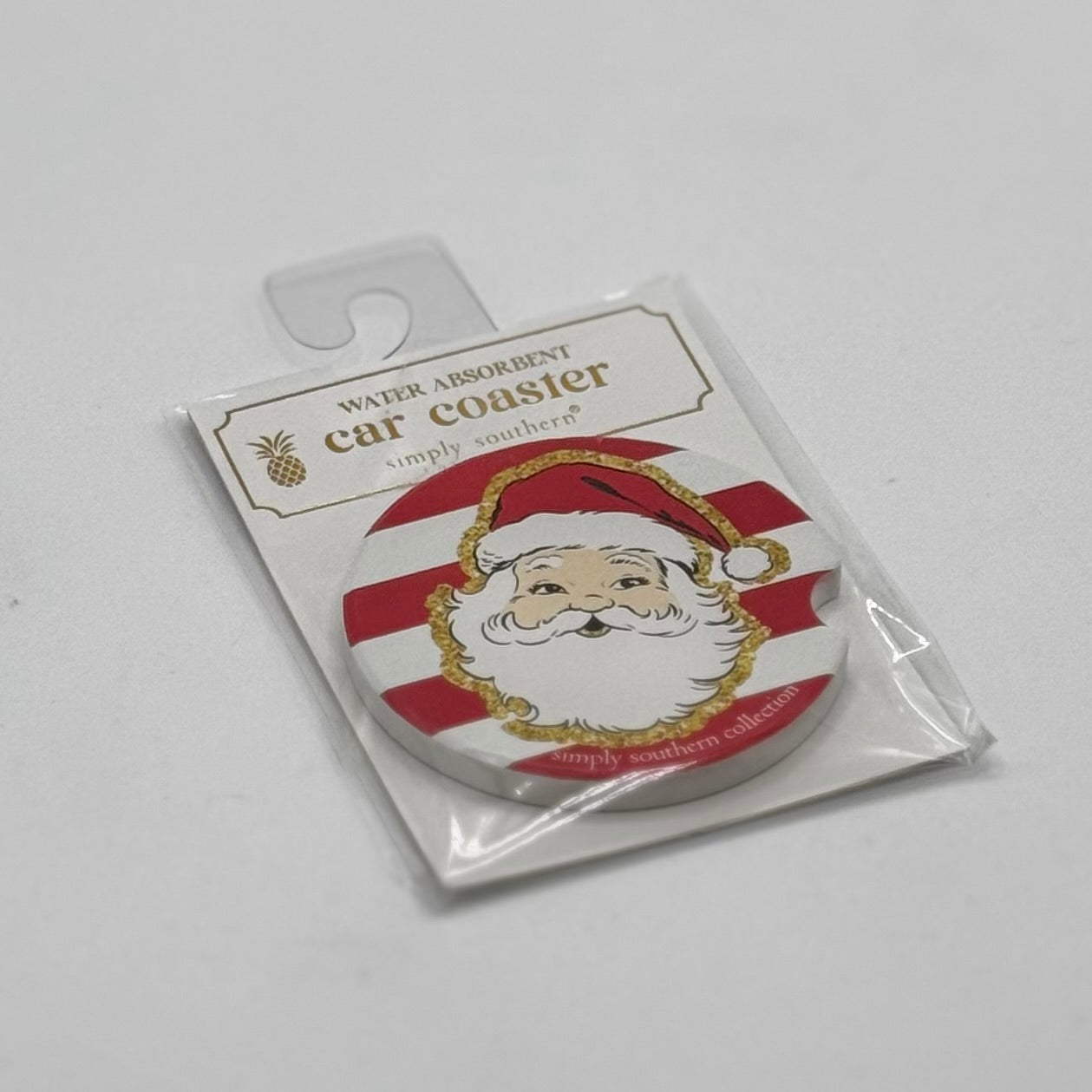 Holiday Home Gifts & Accessories By Simply Southern - Holiday Car Coaster / Santa