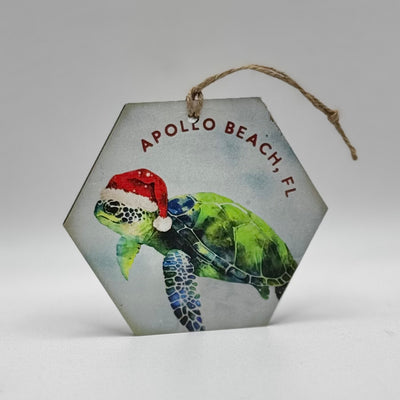 Winter Holiday Decor By Sincere Surroundings - Ornament - Santa Turtle / Apollo Beach