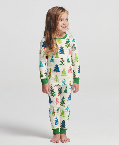 Family Pajama Sets In Christmas Trees