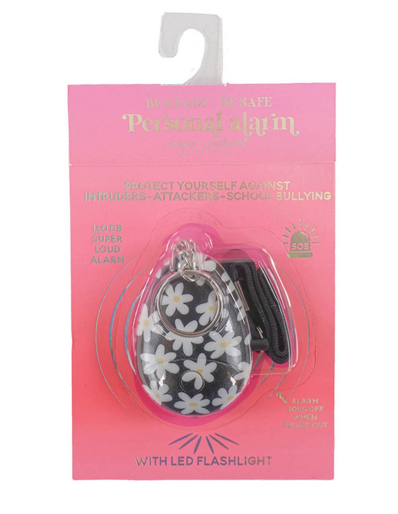 On The Go Girl Gear By Simply Southern - Personal Alarm / Black Flower