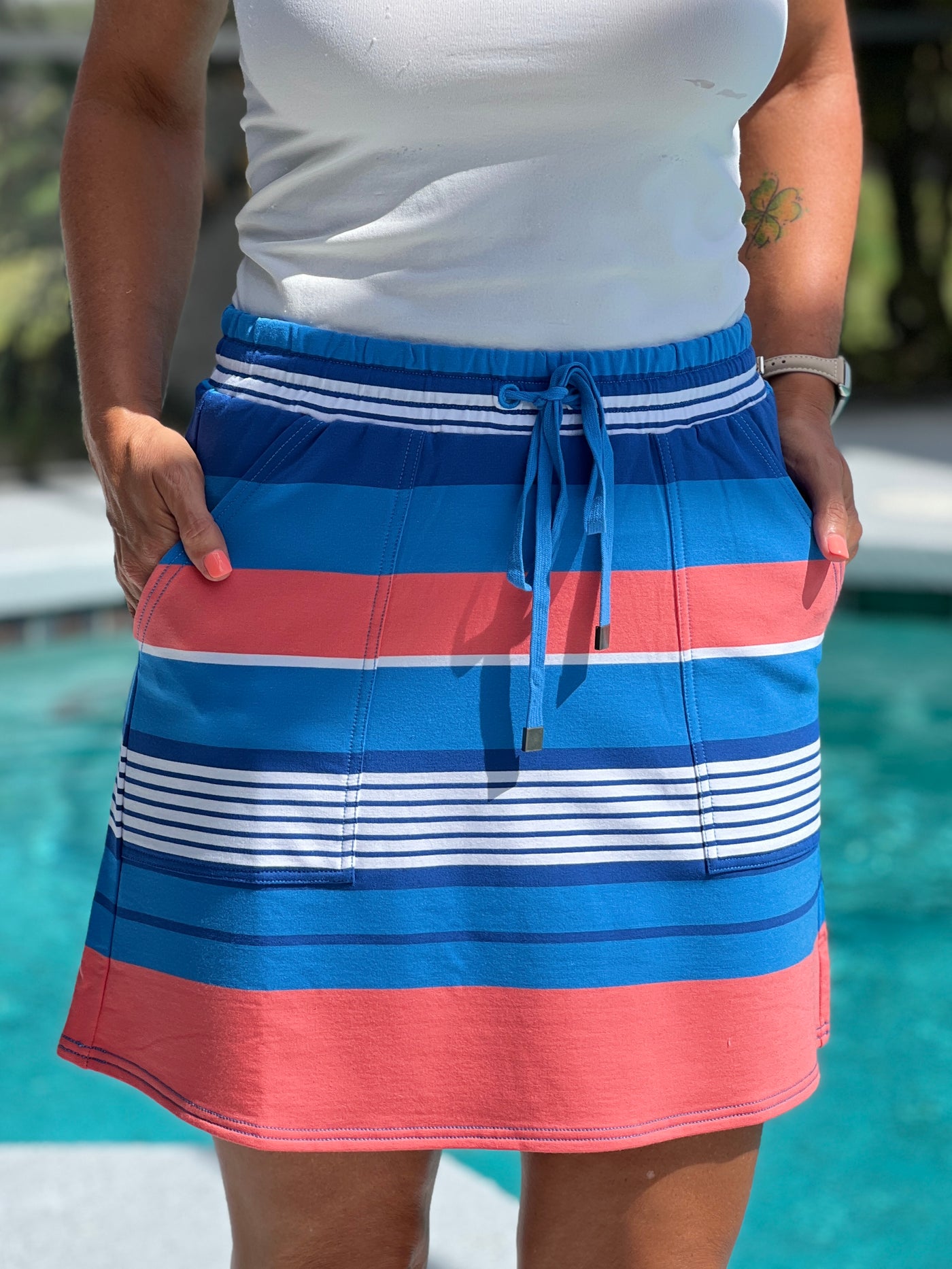 The Christine Skirt in Sunside Stripes by Hatley