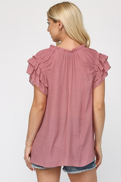 Wear Your Ruffle On Your Sleeve Top