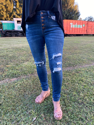 So Long John Patch Jeans by Judy Blue