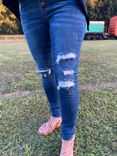 So Long John Patch Jeans by Judy Blue