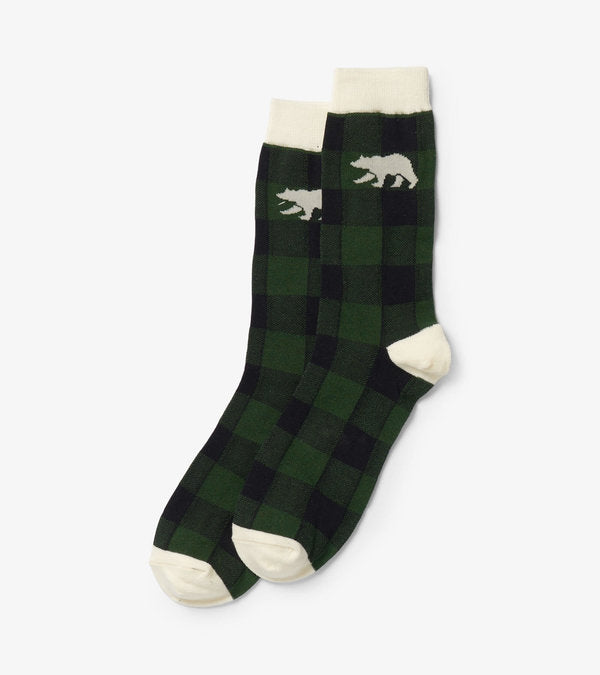 Holiday Crew Socks - Men's - Forest Green