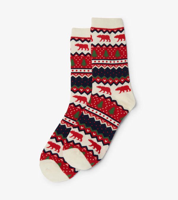 Holiday Crew Socks - Women's - Fair Isle