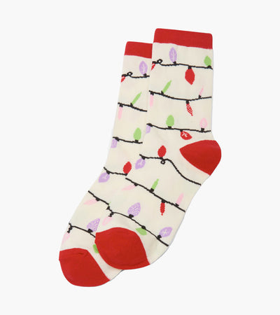 Holiday Crew Socks - Women's - Holiday Lights