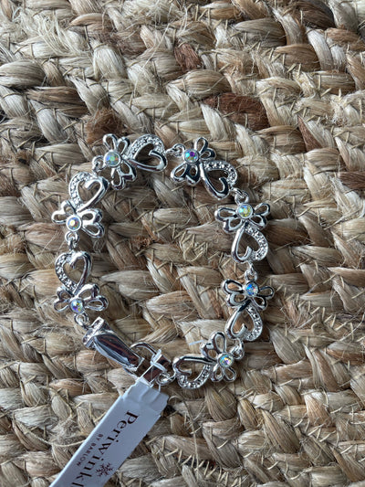 Holiday Collection by Periwinkle - Bracelet - Silver Angel Crystals