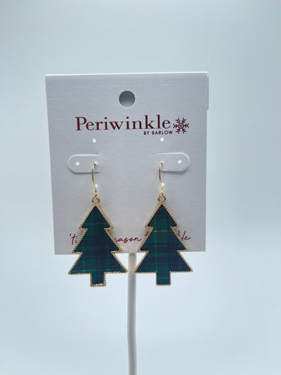 Holiday Collection by Periwinkle - Gold & Green Plaid Tree