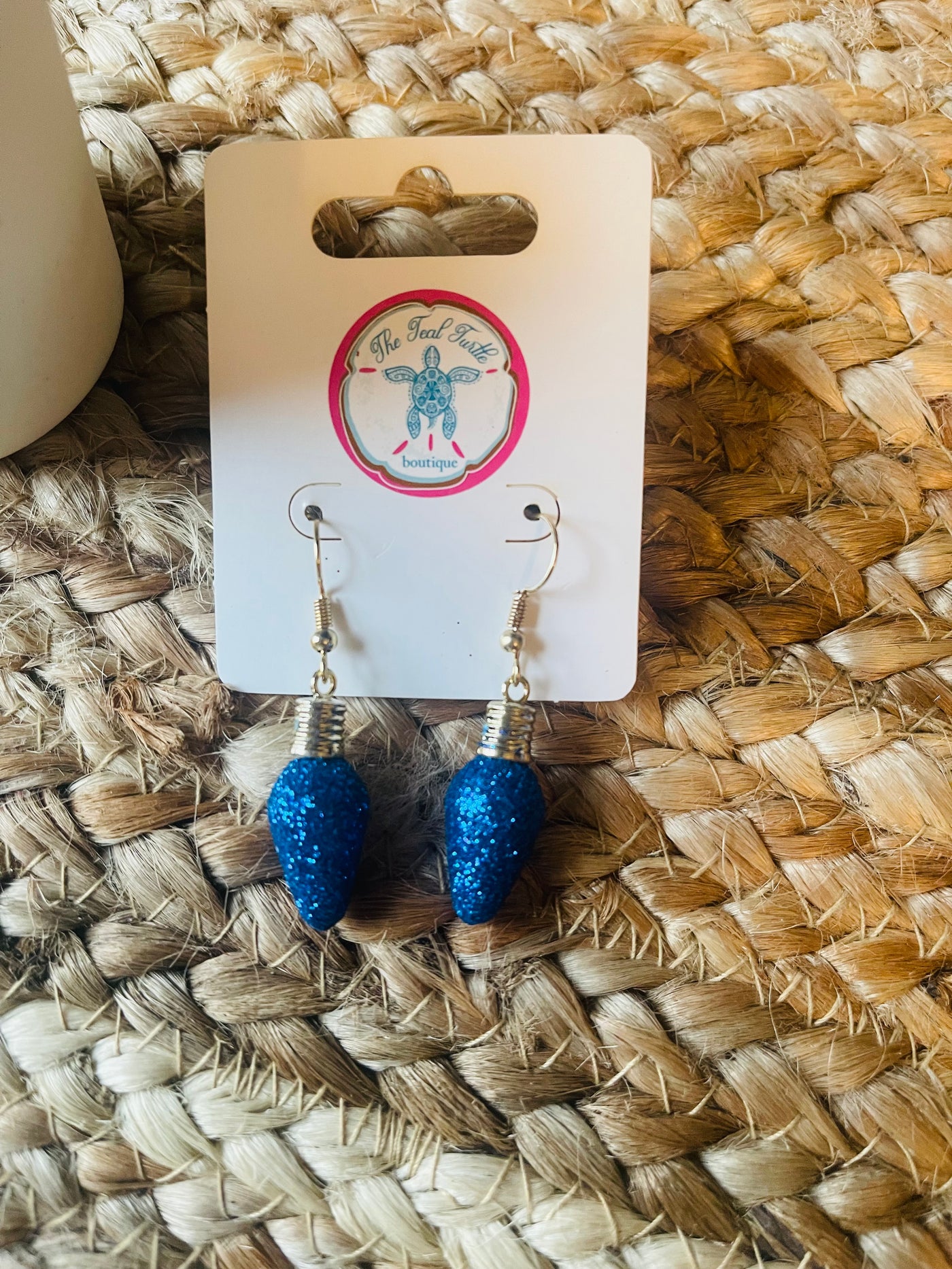 Christmas Ornaments Earrings - Blue