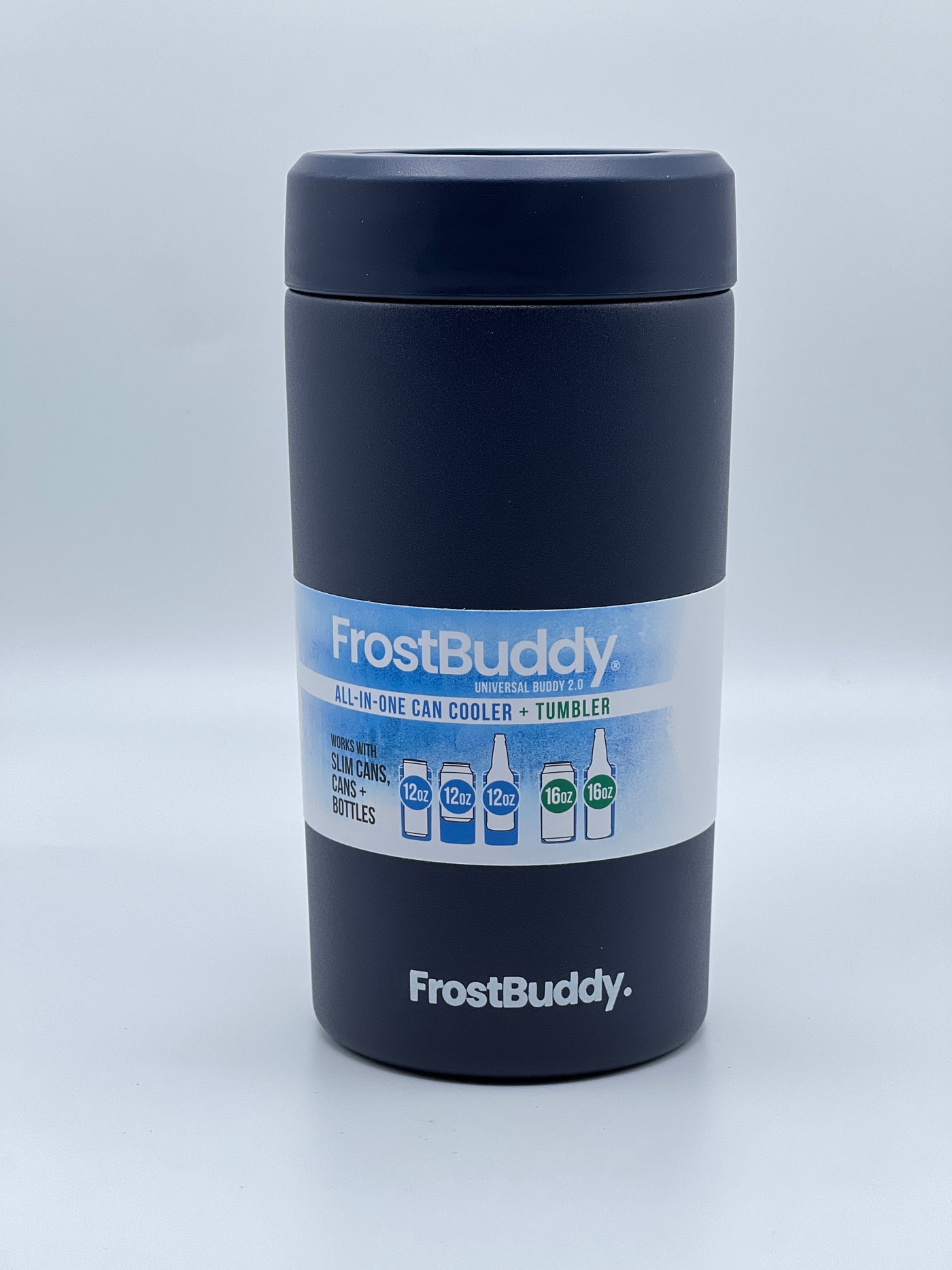 Universal Buddy 2.0 Can Cooler Drink Lid with Straw Universal 2.0 5 Sizes in 1 Insulated Can Cooler - Can Cooler for 12 oz & 16 oz Regular or Slim