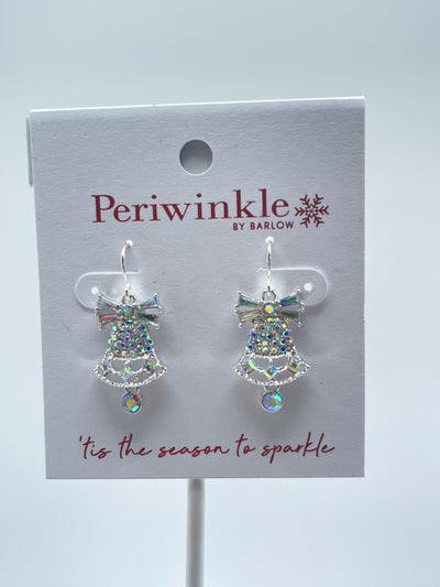 Holiday Collection by Periwinkle - Silver Crystal Bells