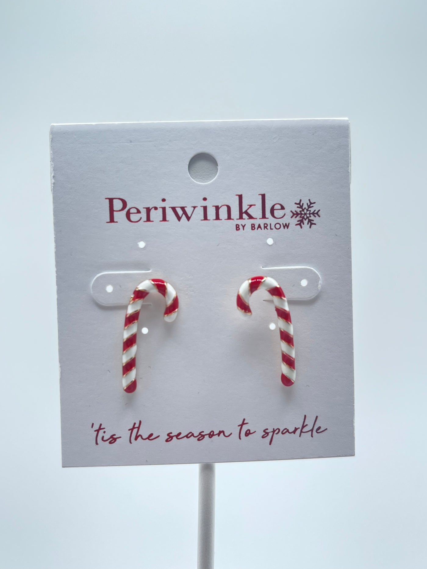 Holiday Collection by Periwinkle - Gold Enamel Candy Canes