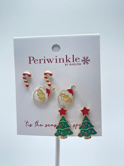 Holiday Collection by Periwinkle - Christmas Trio With Santa