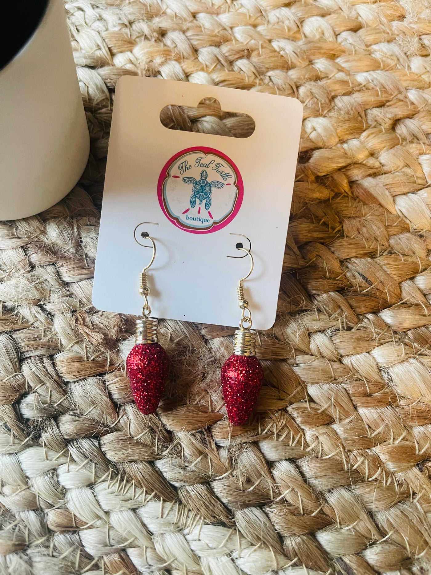 Christmas Ornaments Earrings - Red